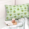 thumbnail image 4 of Fuzoiu Green Avocado Print Pillow Case with Hidden Zipper,Pillow Covers,Soft and Comfortable Pillowcase-20"x30", 4 of 6