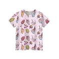 thumbnail image 3 of CCRFTGI Cute Tops for Kids Girls 10-12 Summer Short Sleeve Food Graphic Tee Tops Trendy Loose Comdy Clothes for Teen Girls Crew Neck Shirts Pink 2-3 Years, 3 of 4