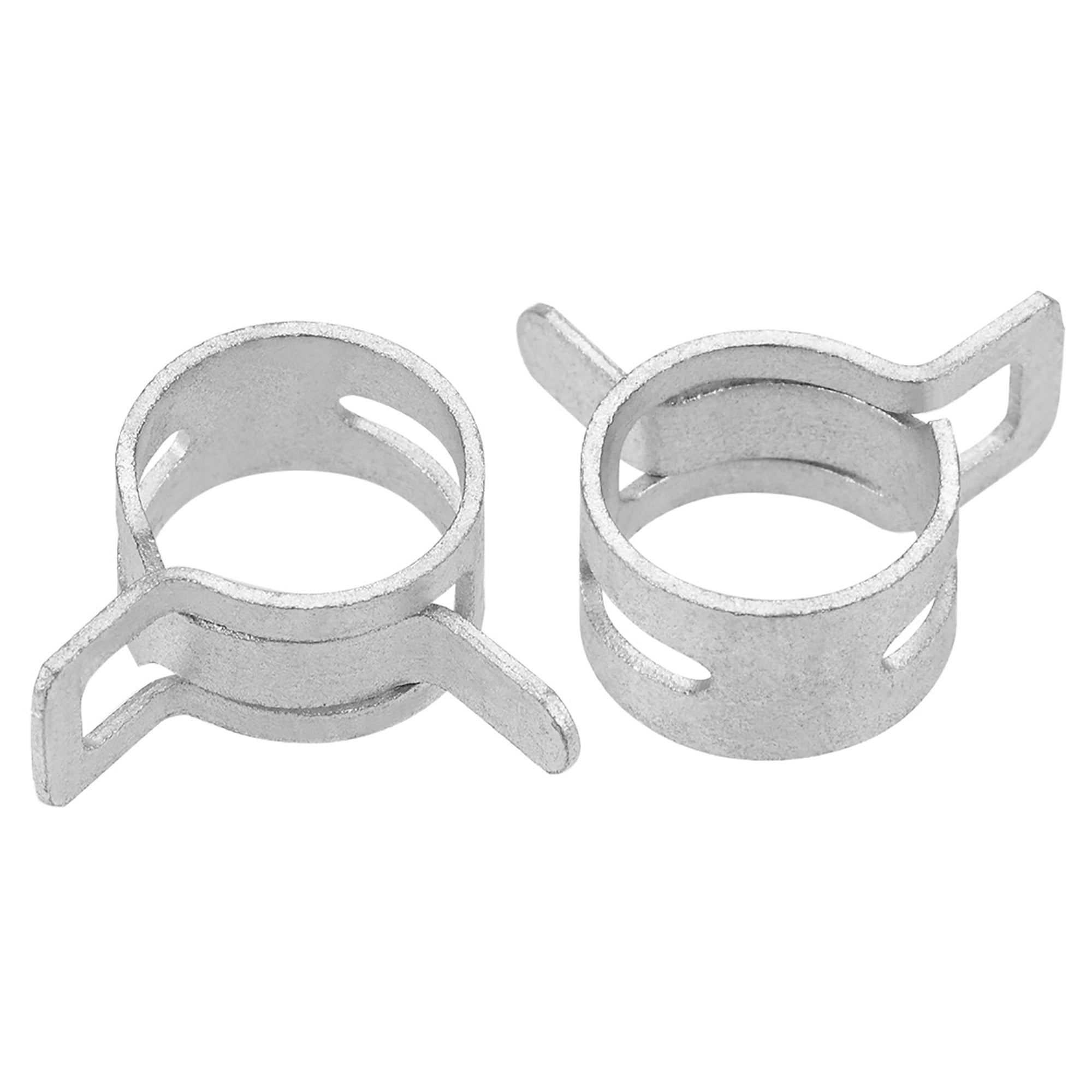 Uxcell 12mm Silver Tone Steel Band Spring Clamp for Fuel Line Silicone Hose 10 Pack Walmart