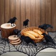 thumbnail image 3 of Paquete de 6 decoraciones de cuervos para Halloween, accesorios de pájaros de plumas negras falsas hechos a mano de tamaño real, 3 of 5