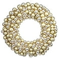 thumbnail image 2 of Vickerman 36" Gold Shiny/Matte Ball Wreath, 2 of 4