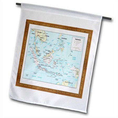 3dRose Modern Map Of Indonesian Islands.jpg  Garden Flag  12 by 18-Inch