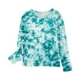 thumbnail image 6 of LFEOOST Girls Striped Printed Sweatshirts Kids Tie Dye Crewneck Long Sleeve Pullover Tops 3-14 Years Birthday Gifts for Teen Girls Boys Multicolor 13 Years, 6 of 6