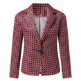thumbnail image 3 of Vedolay Women's Blazer jackets Suit Jackets for Women Solid Color Open Front Office Long Sleeve Blazers Jacket with Pockets,Red L, 3 of 5