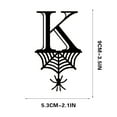 thumbnail image 2 of SDJMa Halloween Letters Decorations, 2.1"x3.5" Black Hanging Letters Tag with Spiderweb Decor, DIY Halloween Party Letters Ornament for Indoor Outdoor Wall Patio Porch(K), 2 of 9