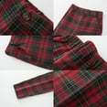 thumbnail image 4 of ETHAN 4 Piece Toddler Boy Clothes Suit Gentleman Wedding Outfits Red Plaid 12-18 Months, 4 of 7