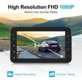 thumbnail image 4 of AQV OK770 Dashcam Front 1080P FHD - 170° Wide Angle - 3 inch Screen - 30FPS ,G-Sensor, Loop Recording, Parking Monitor, Motion Detection, WDR, 4 of 9