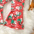 thumbnail image 6 of NOLDARES Toddler Baby Girl Clothes Infant Toddler Christmas Long Sleeve Tops Flare Pants Fall Winter Outfits Sets with Headband(T605-Light Green), 6 of 9