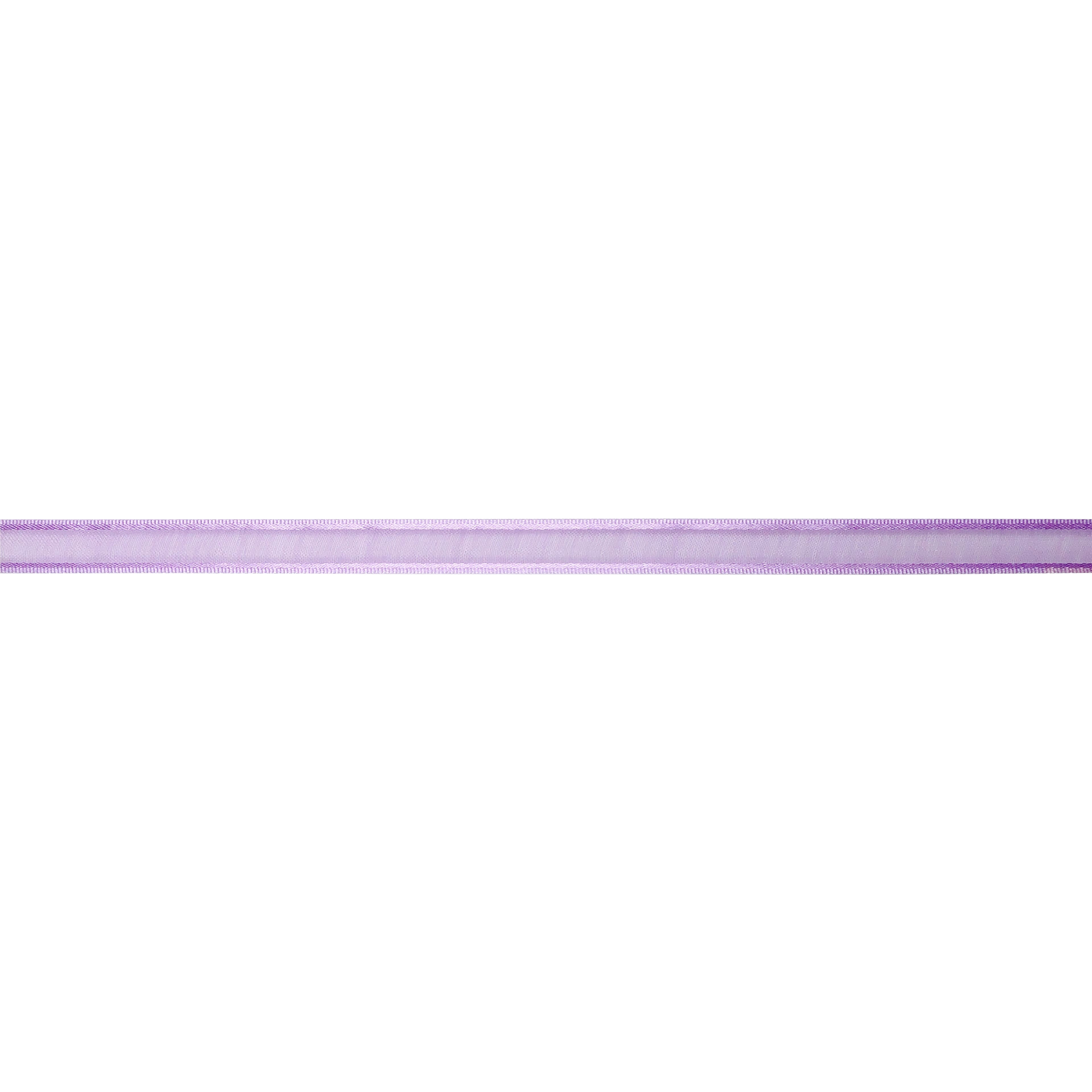 Celebrate It 3/8" x 5yd. Lavender Sheer Satin Edge Ribbon - Non-Wired with Woven Selvage, Nylon, Ideal for Gift Wrapping, Baskets & Crafts, 24 Pack