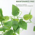 thumbnail image 4 of 4pcs Artificial Hanging Plants 3.28ft Faux Vine Leaves Greenery for Wedding Wall House Room Patio Indoor Outdoor Home Shelf Office Decor - No Baskets, 4 of 4