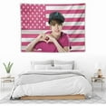 thumbnail image 4 of Justin American Stars Tapestry Stars Bieber Flag Tapestry Suitable for College Dormitory Bedroom Living Room Office Party Decoration 40x60in Gift, 4 of 8