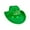 D, variant on St. Patrick's Day Green Four-Leaf Clover Cowboy Hat, Green Velvet Hat for Adult, Party Accessories and Christmas Tree Topper Hat