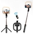 thumbnail image 1 of IBAOLE Selfie Stick with Ring Light & Wireless Remote, Fill Light Tripod for Live Stream/Makeup, Extendable 43 Inch 360° Rotation Phone Holder, Compatible With iPhone/Samsung Android phone (Black), 1 of 8