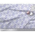 thumbnail image 3 of Soimoi Blue Rayon Crepe Fabric Moroccan Damask Print Fabric by Yard 46 Inch Wide, 3 of 3