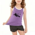 thumbnail image 4 of BLTIBY 2025 Girls Boys Tank Top Summer Sleeveless Funny T Shirt for Teen Infant Toddler Printed Round Neck Fashion Casual Tee Blouse Purple 6-7 Years, 4 of 6