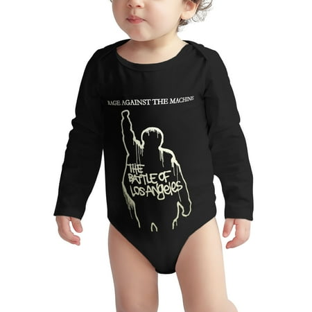 

Rage Baby onesie Against The Machine Baby Boy Girl Long Sleeve Bodysuit Snap Closure Black 2 Years