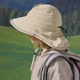 thumbnail image 5 of Krdevn Kids Capybara Print Sun Hat, Wide Brim Neck Flap UPF 50+ Hat Size:3-10 Years, 5 of 5