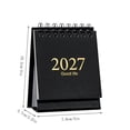 thumbnail image 2 of 2027 Mini Desktop Calendar, Portable Spiral‑Bound Desk Calendar Multicolor Paper Table Planner for Office Home Student Workspace Decor, 2 of 7