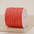 thumbnail image 1 of Nvzi Cordón de nailon para pulseras, cordón de seda satinada con forma de cola de rata, cordón sedoso para abalorios, colgantes, collares, fabricación de joyas (rojo claro), 1 of 5