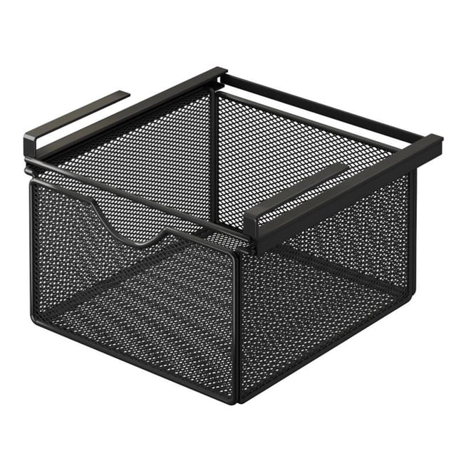 Cesta extraíble para almacenamiento debajo del estante, decoración para cajón colgante debajo del gabinete, organizador de cesta de almacenamiento de M