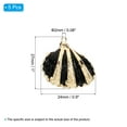 thumbnail image 2 of Uxcell Natural Seashell Pendants, Dyed Shells Craft Charm Scallop Shells for Necklace DIY, Black 5 Pcs, 2 of 6