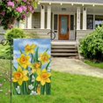 thumbnail image 3 of AMHNF Welcome Spring Summer Garden Flag 12x18 Double Sided Vertical, Burlap Small Daffodil Floral Flower Yard House Outside Outdoor House Decoration, 3 of 5