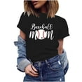 thumbnail image 1 of Birdeem Mode Femme T-Shirt à Manches Courtes Col Rond Imprimé Blouse Ample, 1 of 5