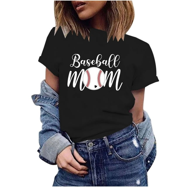 Birdeem Mode Femme T-Shirt à Manches Courtes Col Rond Imprimé Blouse Ample