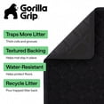 thumbnail image 3 of GORILLA GRIP Cat Litter Box Mat, Water Resistant Kitty Litter Trapping Mat, Textured Backing, Easy to Clean, Less Waste and Clean Floors, Kitten Supplies for Indoor Cats, Soft on Paws, 34x24 Black, 3 of 10