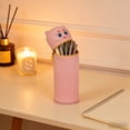 thumbnail image 6 of Hyknon Cute Bear Pen Holder Compact Zippered Pencil Holder Organizer Standing Silicone Pencil Pouch Case for College Office Classroom, 6 of 6