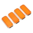 thumbnail image 3 of Universal Rectangular Reflector Safety ABS Reflective Sticker Alert Alert Warning Sign Decoration Kit for Car Motorcycle Electroplated Orange Light, 4 Pack, 3 of 9