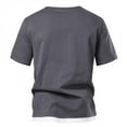 thumbnail image 4 of Henley Short Sleeve Shirts for Men Red Tshirt Polyester Shirts White T-Shirts for Men Grey Shirt Men's Short Sleeve Henley Shirts, 4 of 4