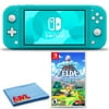 Nintendo Switch Lite (Turquoise) Bundle with 6Ave Cleaning Cloth + The Legend of Zelda: Links Awakening
