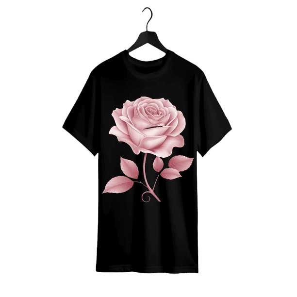Gift-Worthy Women’s Summer T-Shirt – Short Sleeve, adorable Pink Floral Print for Teens & Girls