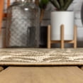 thumbnail image 3 of Modern Floral Textured Weave Indoor Outdoor Area Rug Bohemian Coastal Easy Cleaning Bedroom Kitchen Backyard Patio Non Shedding, Sage/Brown, 3 of 6