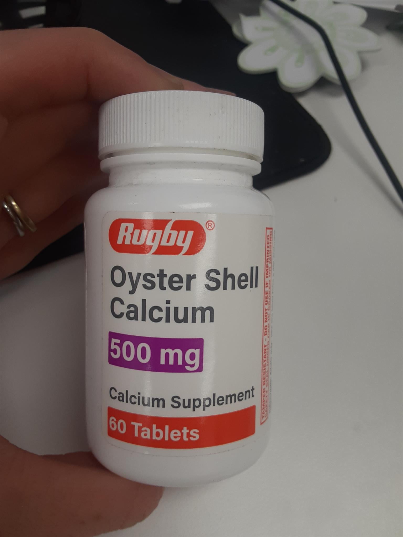 Major Oyster Shell Calcium Oyster Shell Tablets, White, 500 mg, 60