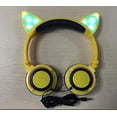 thumbnail image 1 of Auriculares de música para teléfono móvil plegables y luminosos montados en la cabeza con orejas de gato para ni?os???Amarillo??‰ ZefeiWu 8390614098312, 1 of 1
