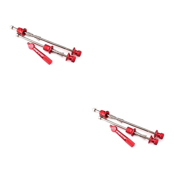 Eigraketly Brocheta de aleación para bicicleta de montaña, profesional, extraíble, de liberación rápida, repuesto para actividades al aire Rojo 2piezas