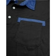 thumbnail image 3 of Blusa y camisa de manga larga con cuello vuelto para hombre, estilo casual, con bloques de color, de poliéster y manga larga., 3 of 7
