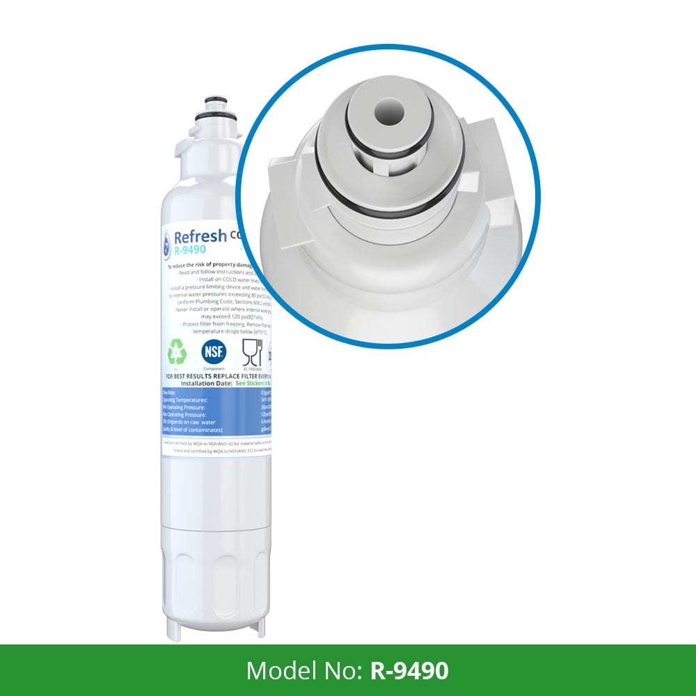 Replacement For LG ADQ73613401 Refrigerator Water Filter - by Refresh (3 Pack)