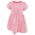 thumbnail image 4 of Hudson Baby Infant and Toddler Girls Cotton Dresses, Bright Pink Flower Field, 3T, 4 of 4
