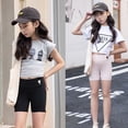 thumbnail image 4 of LYMAYTER 3-14Y Girls Compression Bike Shorts for Kids Yoga Running Soccer Workout Athletic Wear‌, 4 of 8