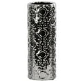 thumbnail image 2 of Urban Trends Collection UTC24700: Ceramic Round Cylindrical Vase Silver with Patterned Design LG Polished Chrome FInish Silver, 2 of 2