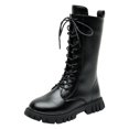 thumbnail image 3 of Kids Boots,Children Boots Thick Soled Soft for Girls Household Large Size Boots for Indoor,Knee High Boots,08 Black,4.5-5 Years, 3 of 5