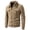 Khaki, variant on Men's Commuter Casual Fall Winter New Thick Faux Fur Collar Jacket, Plush Lining Warm Coat, Stylish Outerwear for Men