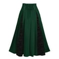 thumbnail image 2 of Pntutb Womens Skirt,Plus Size Women's Lace Patchwork High Waist Midi Skirt Gothic Pleated Skirt, 2 of 6
