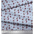 thumbnail image 2 of Soimoi Blue Rayon Fabric Maze & Rose Floral Print Fabric by Yard 56 Inch Wide, 2 of 3