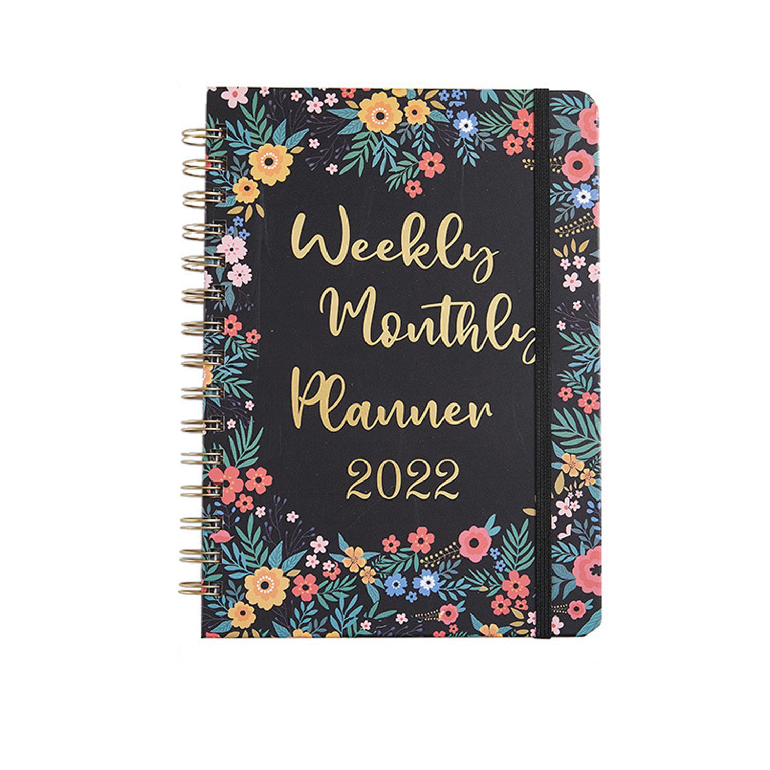 Elastic Closure 8.4 x 6.3 January Inner Pocket and Premium Thick Paper 2022 Agenda with Twin-wire Binding 2022 Planner 2022 Planner Weekly and Monthly with Flexible Hard Cover December 2022 