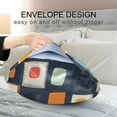 thumbnail image 4 of Yayeee Pillowcase Standard Size Set of 2 Satin Wrinkle Resistant Pillow Case, Blue Circle Mosaic, 4 of 8