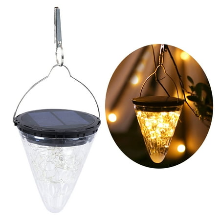 

Art Hanging Lights Solar Lantern For Garden Led Backyard With Handle Accessories